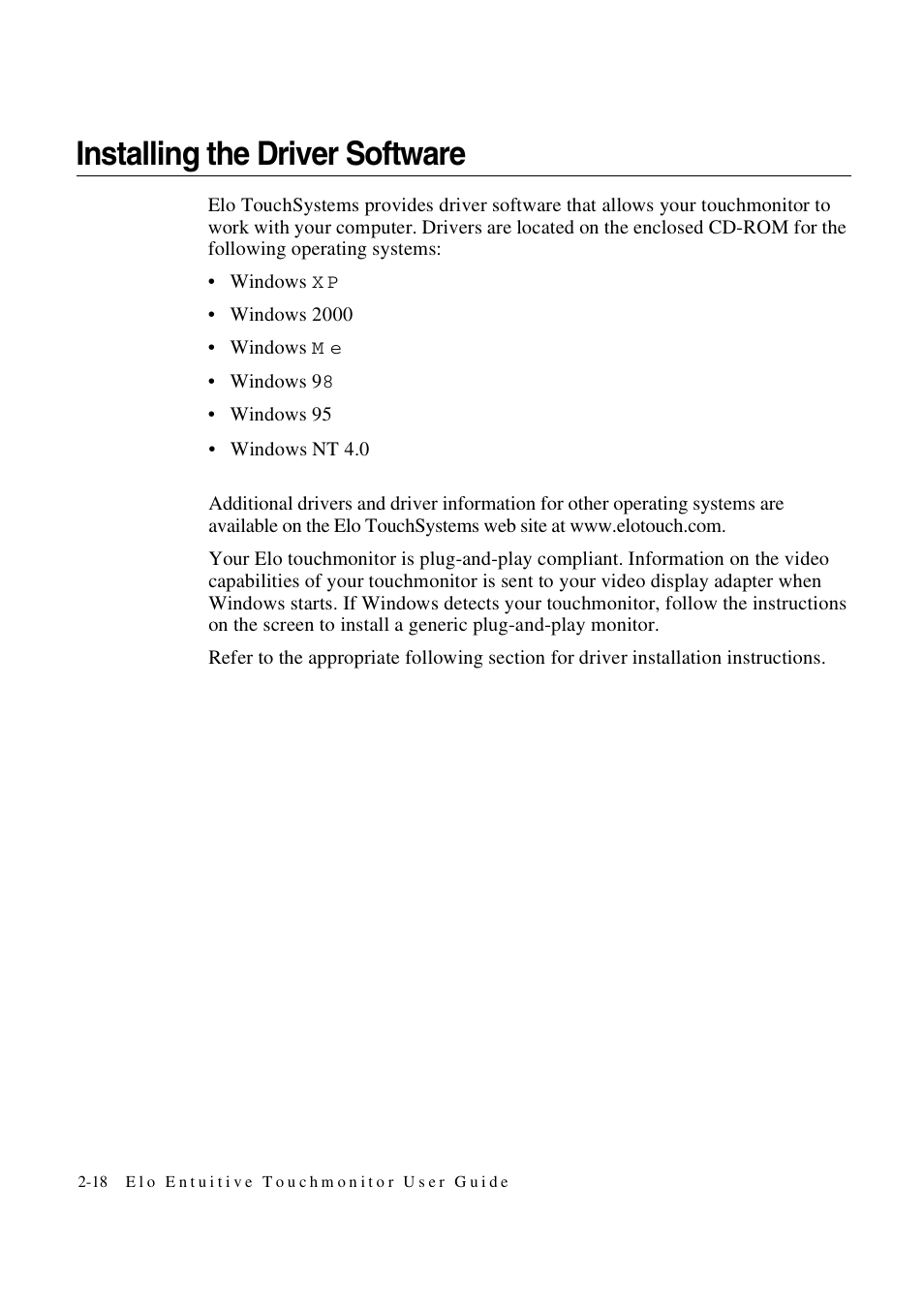 Installing the driver software | Tyco 1847L Series User Manual | Page 23 / 52