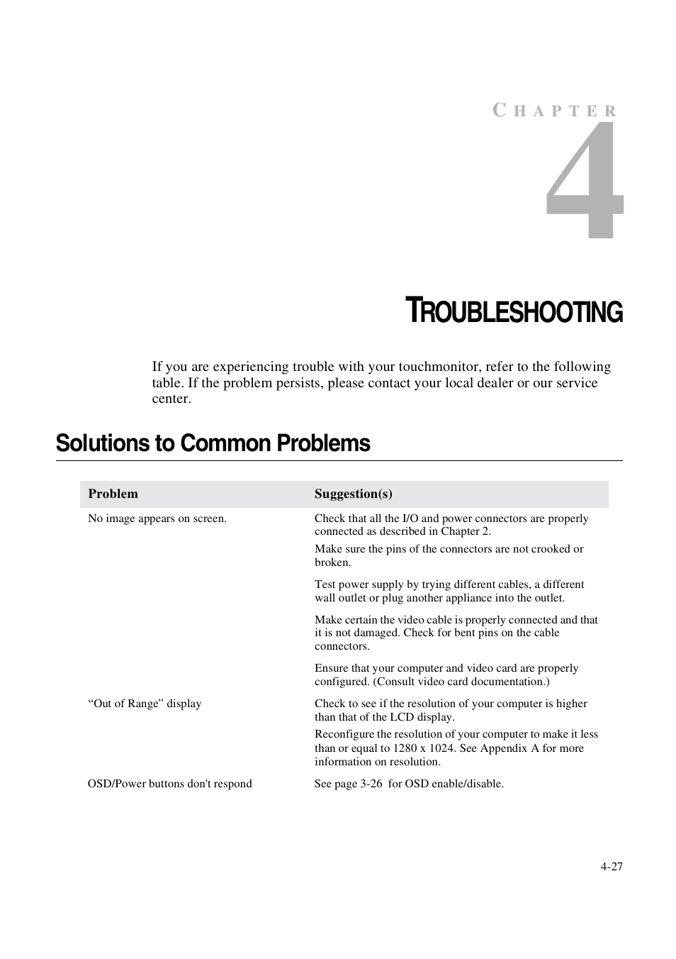 Roubleshooting, Solutions to common problems | Tyco 1847L Series User Manual | Page 32 / 52