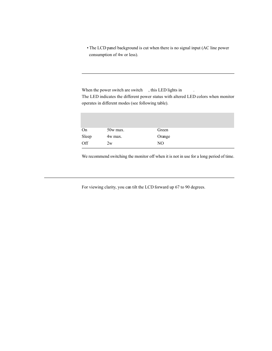 Display angle | Tyco 1529L User Manual | Page 45 / 169