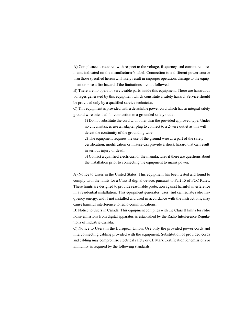 Regulatory information | Tyco 1529L User Manual | Page 65 / 169