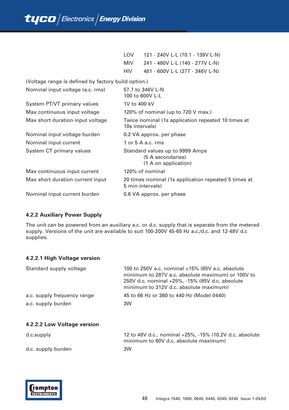 Tyco 1540 User Manual | Page 48 / 69