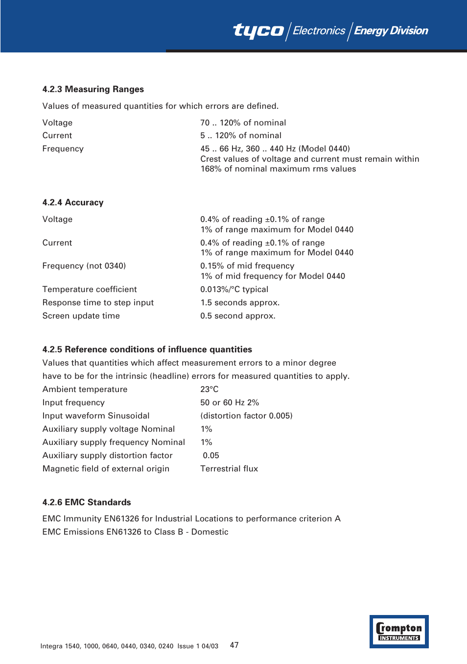 Tyco 1540 User Manual | Page 49 / 69