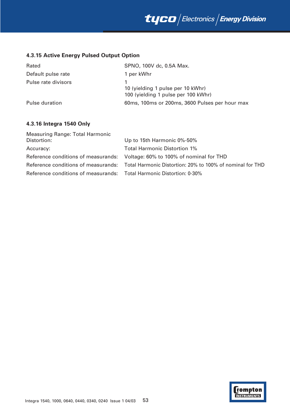 Tyco 1540 User Manual | Page 55 / 69