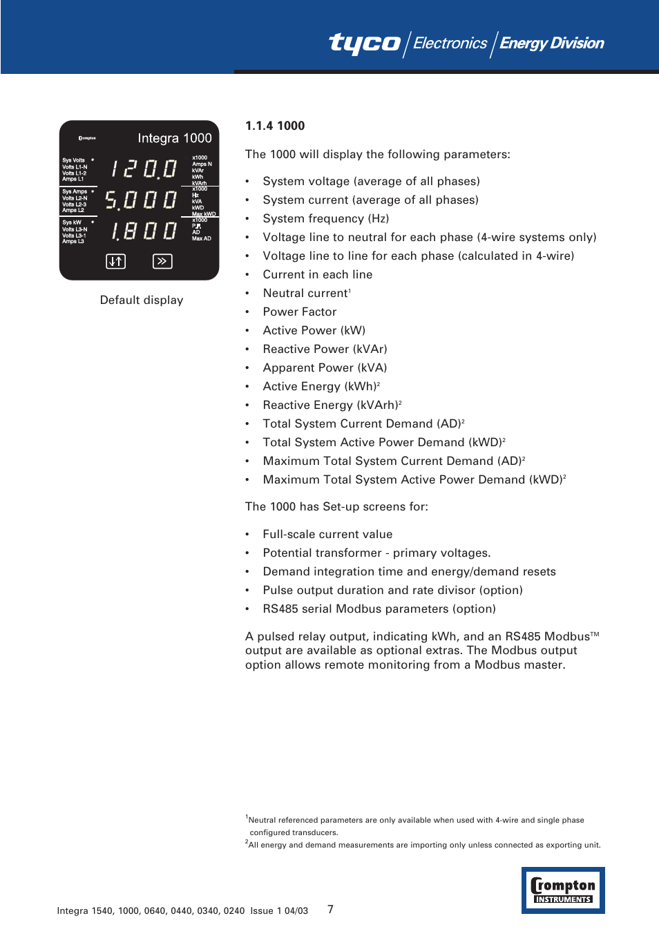 Tyco 1540 User Manual | Page 9 / 69