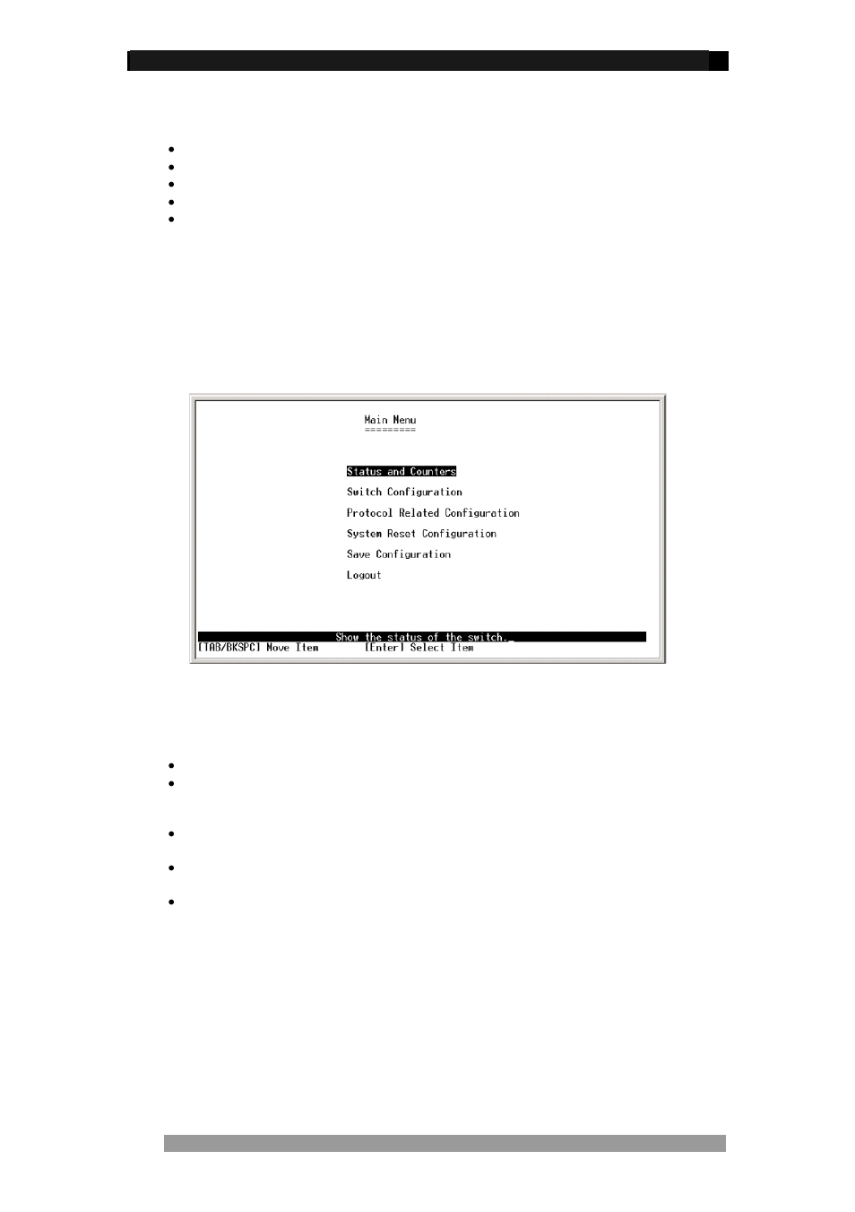 Menu navigation, Main menu screen | Tyco 0-1591099-x User Manual | Page 12 / 56