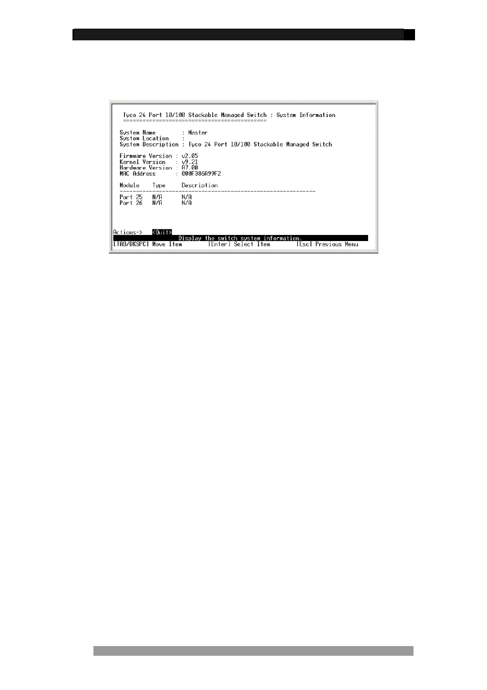 System information | Tyco 0-1591099-x User Manual | Page 15 / 56