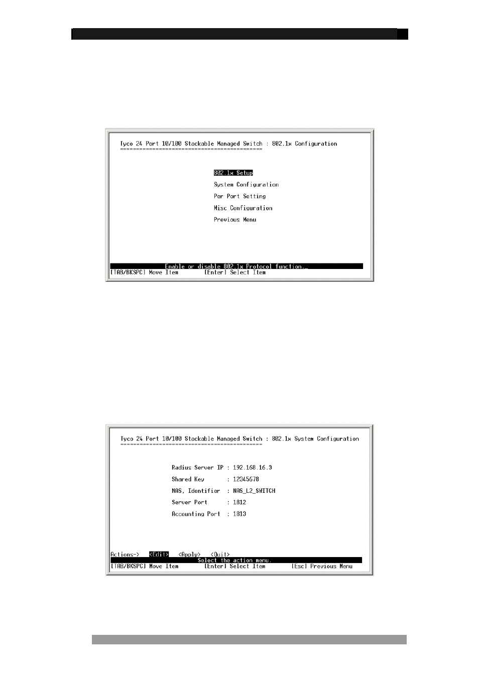 1x configuration, 1x setup, System configuration | Tyco 0-1591099-x User Manual | Page 39 / 56