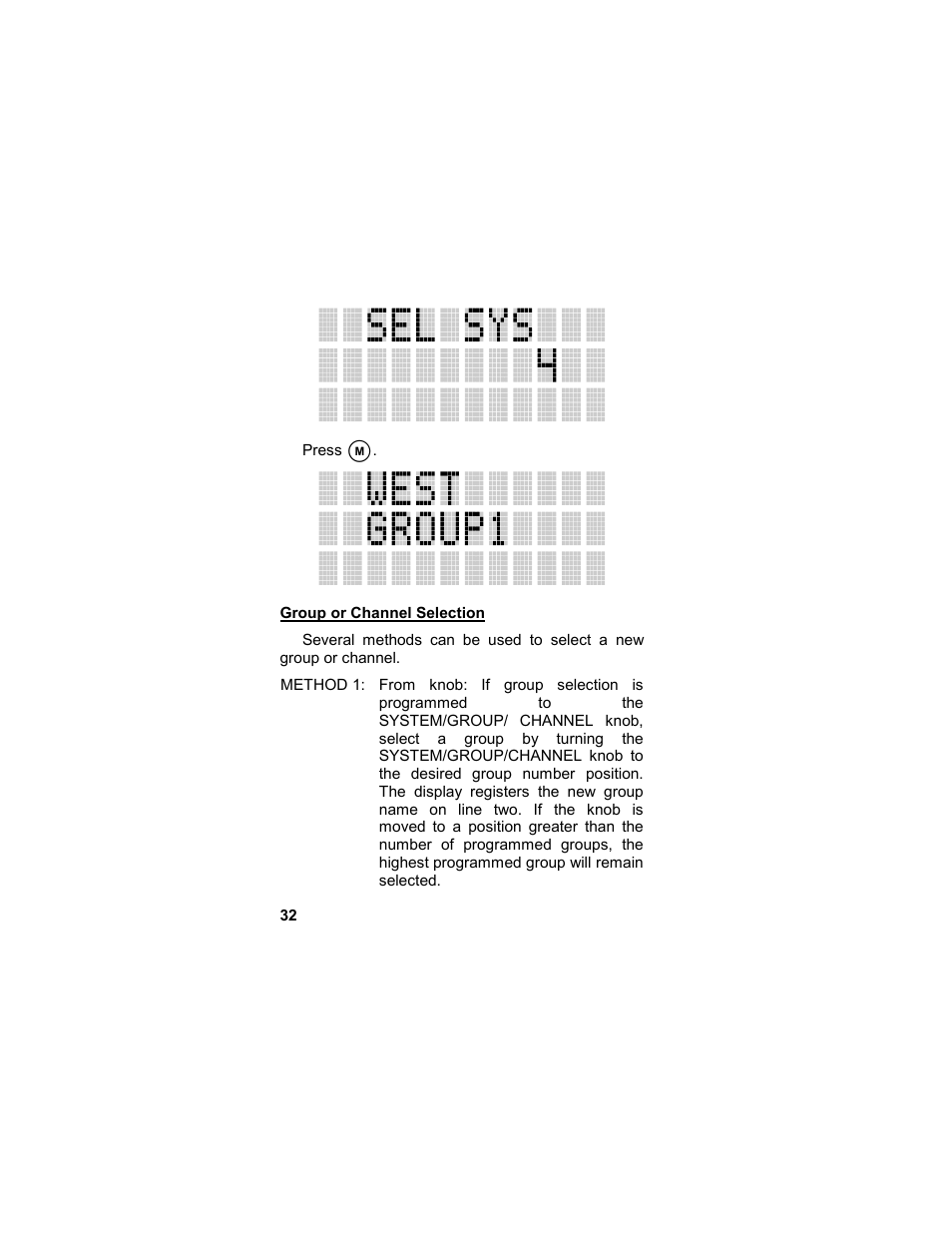 Group or channel selection | Tyco LPE-200 User Manual | Page 32 / 102