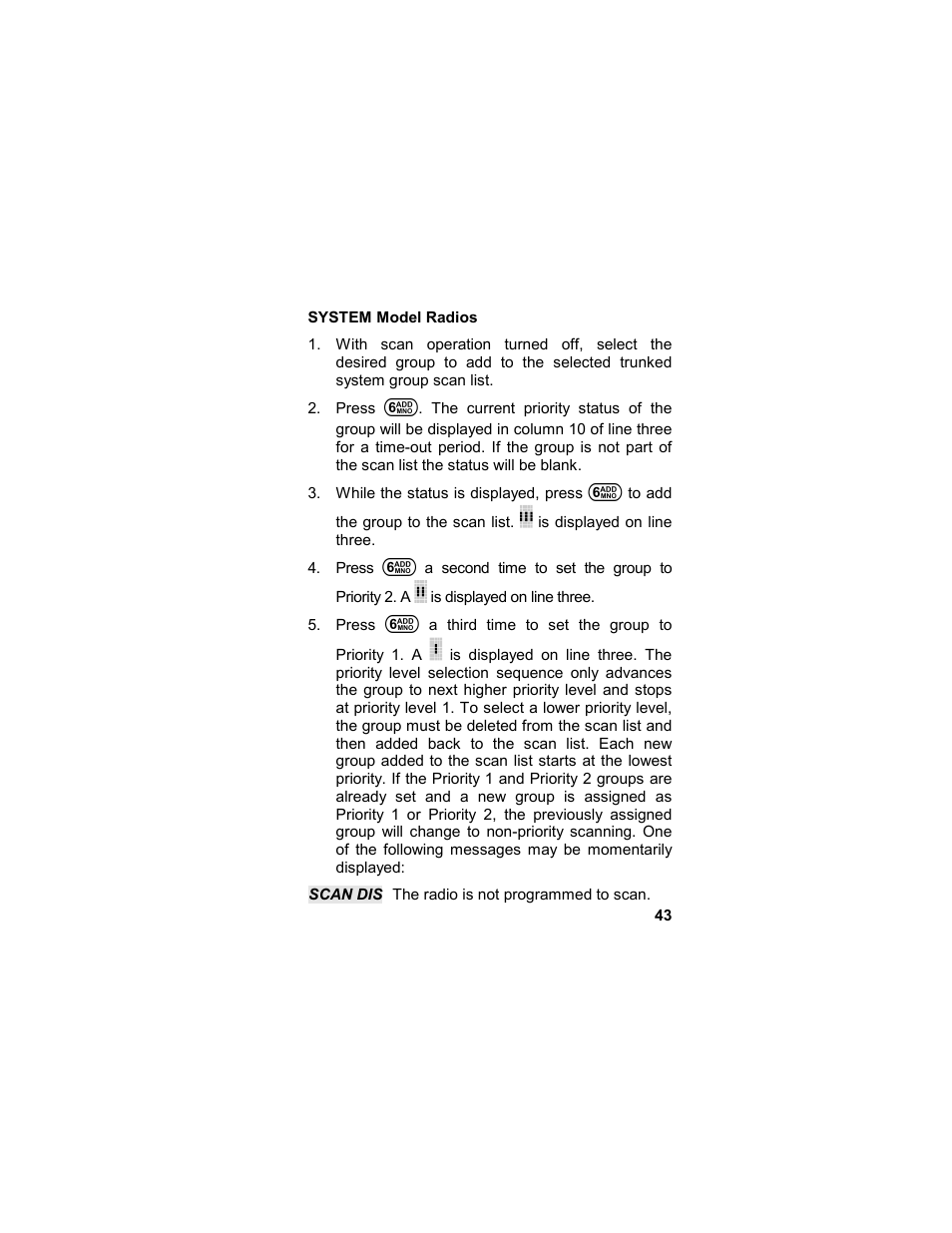 System model radios | Tyco LPE-200 User Manual | Page 43 / 102
