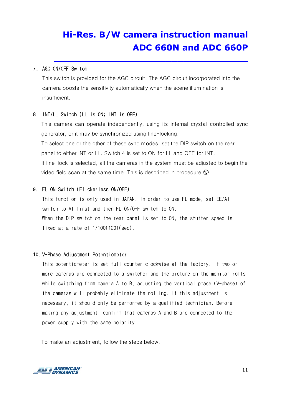Tyco ADC 660P User Manual | Page 11 / 19