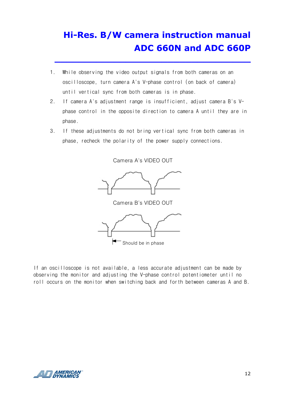 Tyco ADC 660P User Manual | Page 12 / 19