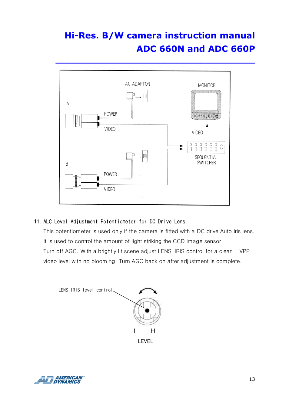 Tyco ADC 660P User Manual | Page 13 / 19