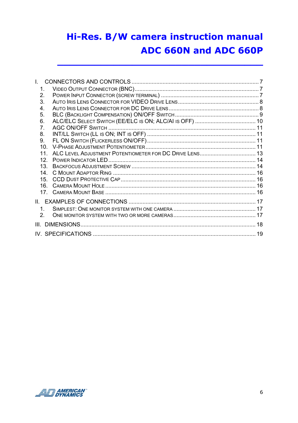 Tyco ADC 660P User Manual | Page 6 / 19