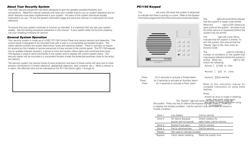 Tyco PC1150 User Manual | Page 4 / 12