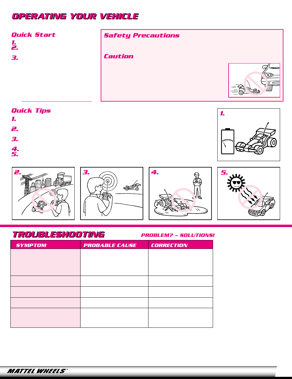 Quick start 1, Quick tips 1, Safety precautions | Caution | Tyco 33309 -0920 User Manual | Page 4 / 4