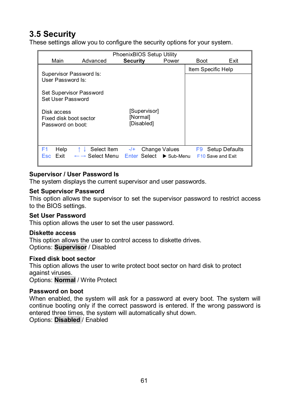 5 security | Tyan Computer TOLEDO S5520 User Manual | Page 61 / 79