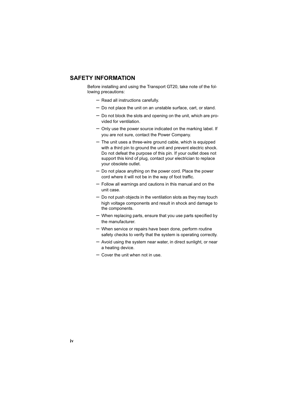 Tyan Computer Transport GT20 B3970-U User Manual | Page 6 / 77