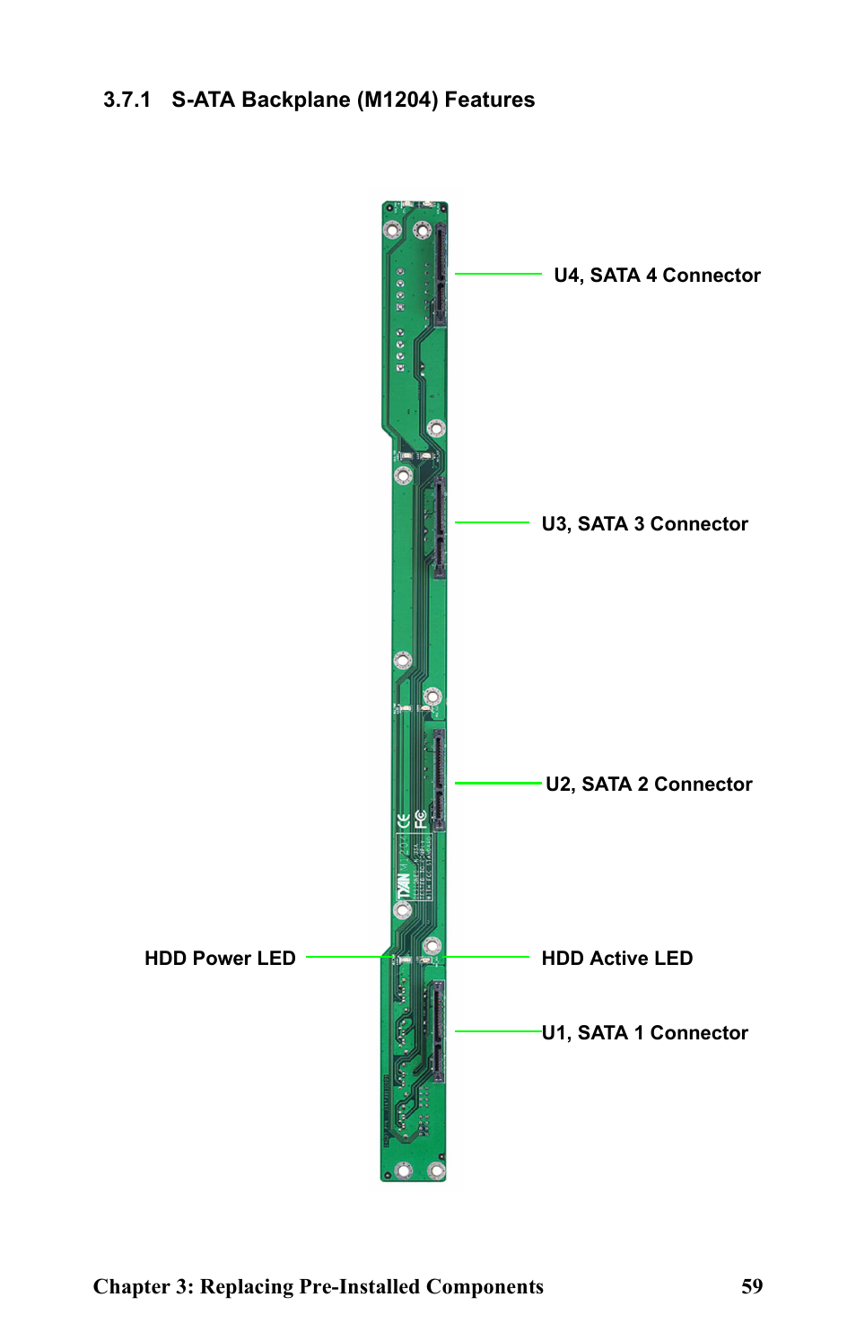 1 s-ata backplane (m1204) features | Tyan Computer Transport GT24 B2881 User Manual | Page 67 / 82