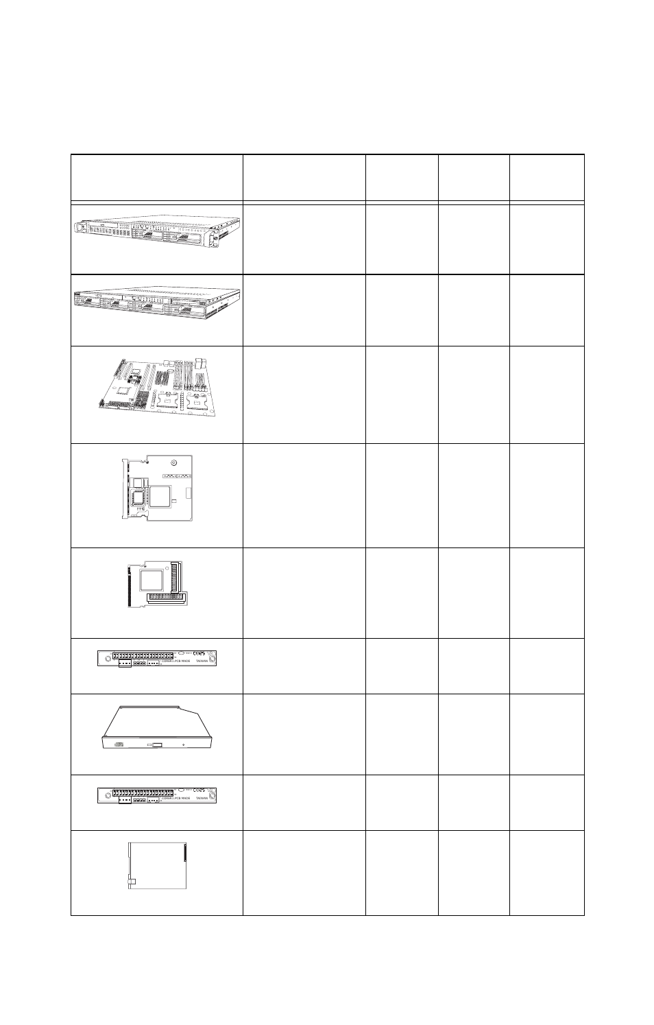 4 unpacking, 1 box contents, 4 unpacking chapter 1: overview 5 | 1 box contents component description | Tyan Computer Transport GX21 B2735 User Manual | Page 13 / 116