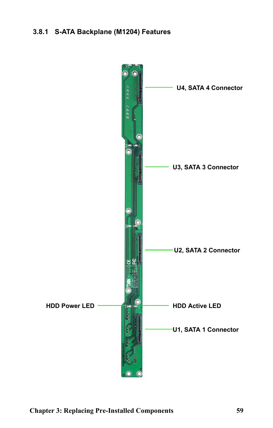 1 s-ata backplane (m1204) features | Tyan Computer Transport GT24 B2891 User Manual | Page 67 / 82