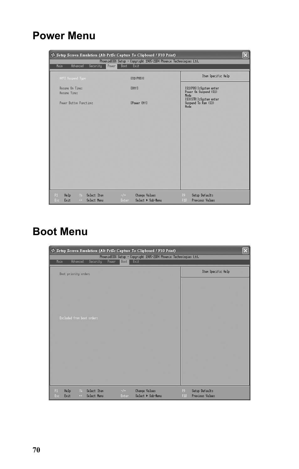Power menu boot menu | Tyan Computer Tank GT25 B5381 User Manual | Page 78 / 84