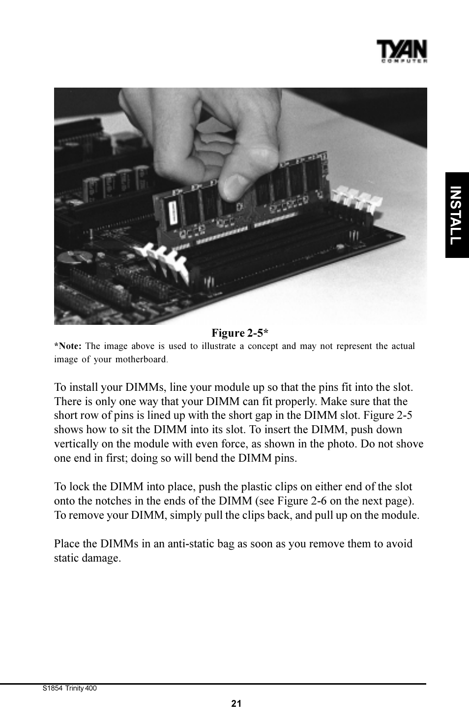 Inst a ll | Tyan Computer S1854 User Manual | Page 21 / 80