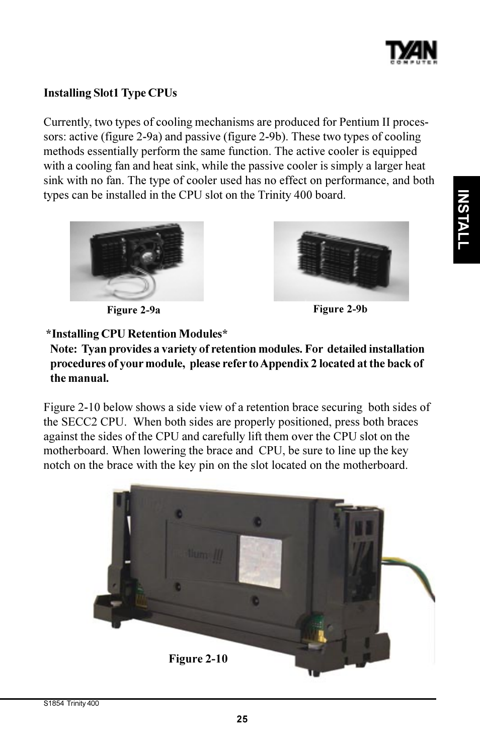 Inst a ll | Tyan Computer S1854 User Manual | Page 25 / 80