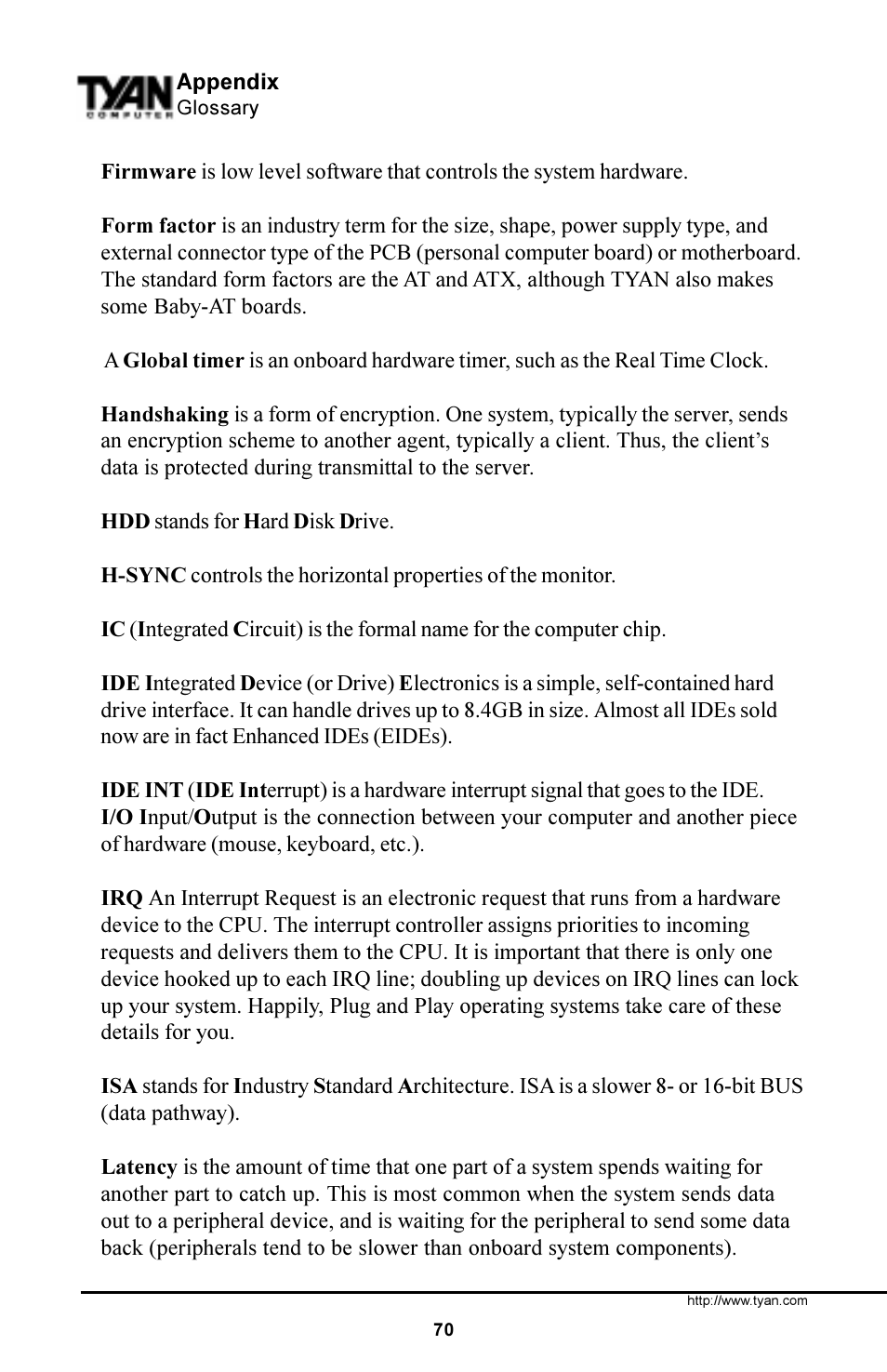 Tyan Computer S1854 User Manual | Page 70 / 80