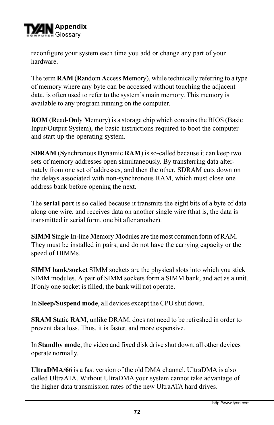 Tyan Computer S1854 User Manual | Page 72 / 80