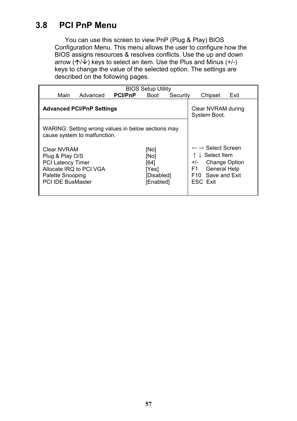 8 pci pnp menu | Tyan Computer THUNDER N3600QX User Manual | Page 57 / 100