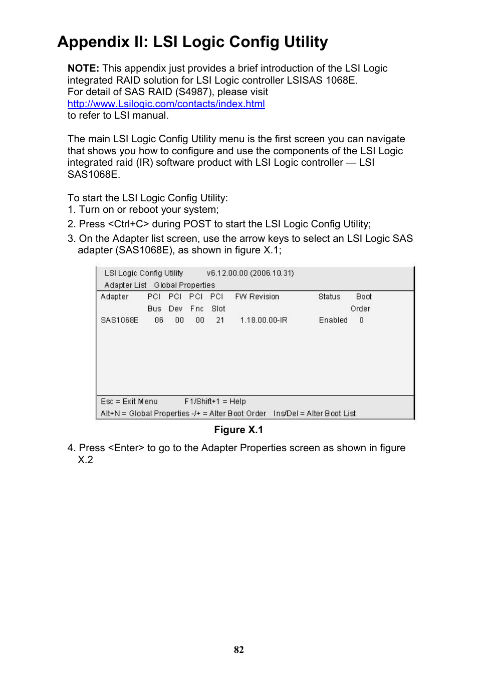 Appendix ii: lsi logic config utility | Tyan Computer THUNDER N3600QX User Manual | Page 82 / 100