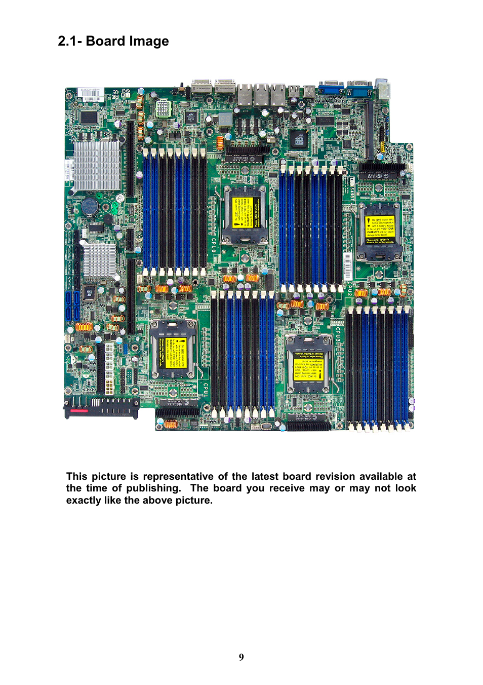 Board image | Tyan Computer THUNDER N3600QX User Manual | Page 9 / 100