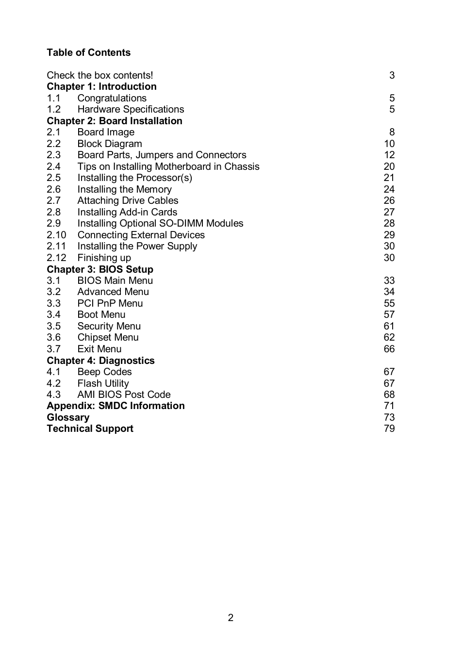 Tyan Computer TEMPEST S5375 User Manual | Page 2 / 80
