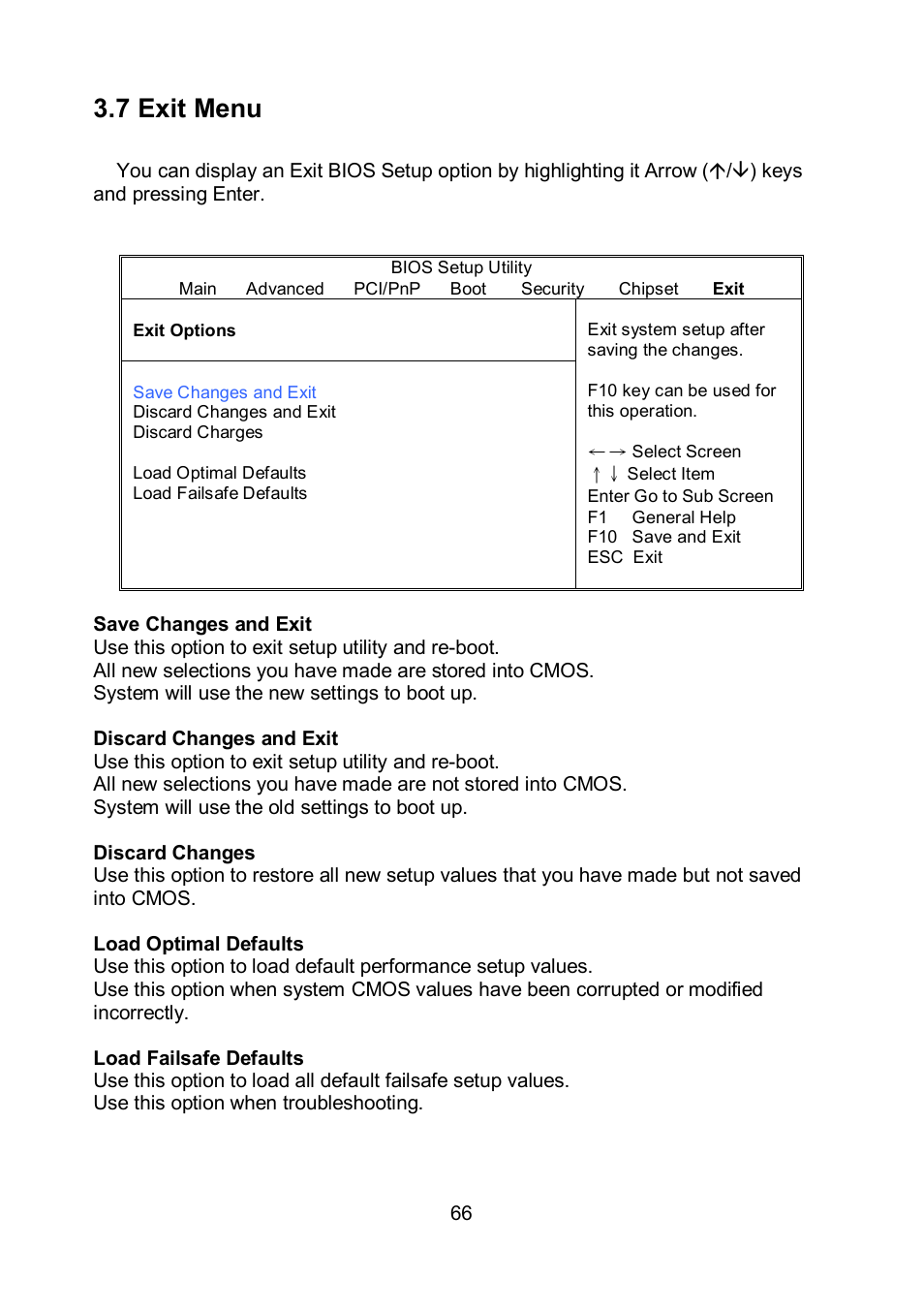 7 exit menu | Tyan Computer TEMPEST S5375 User Manual | Page 66 / 80