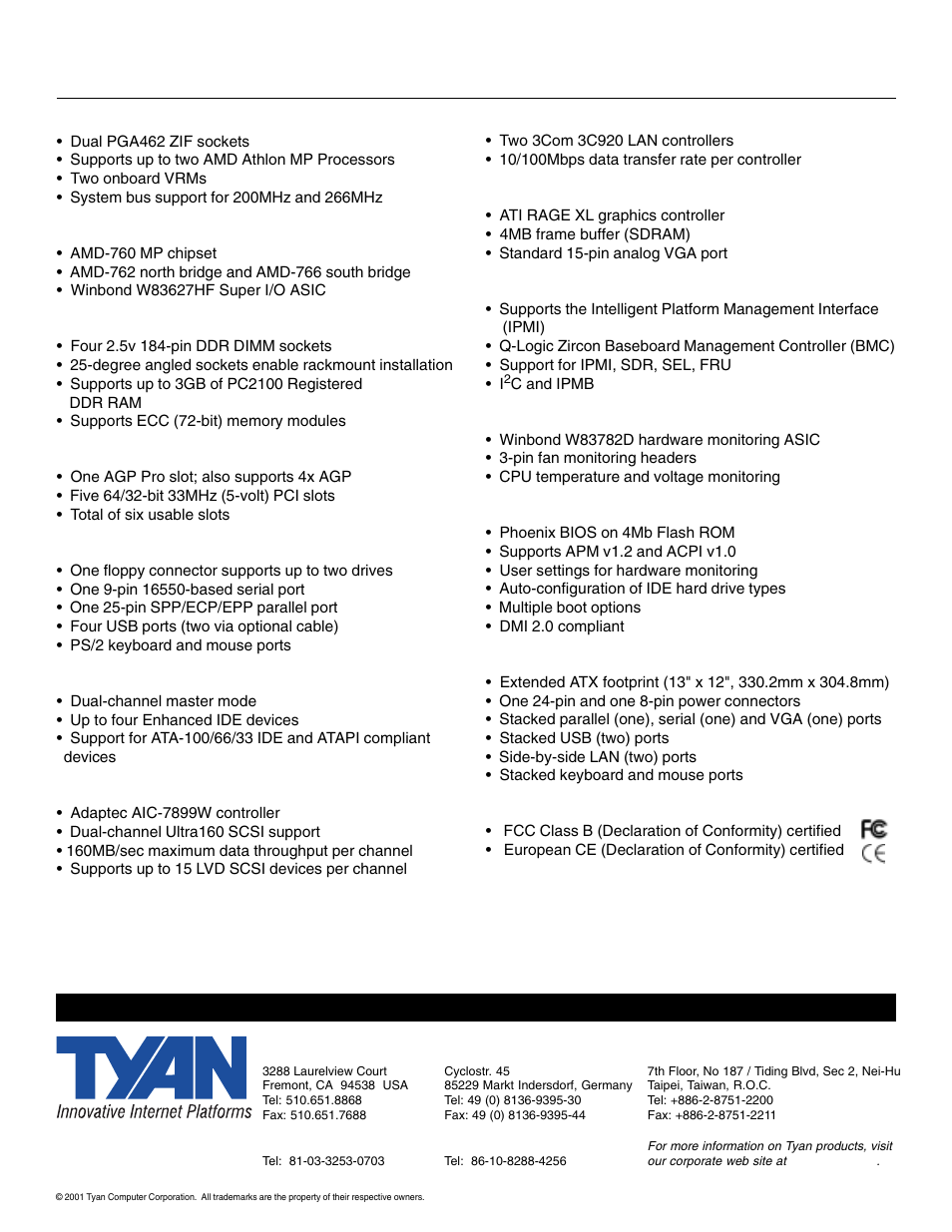 Tyan Computer Thunder S2462 User Manual | Page 2 / 2