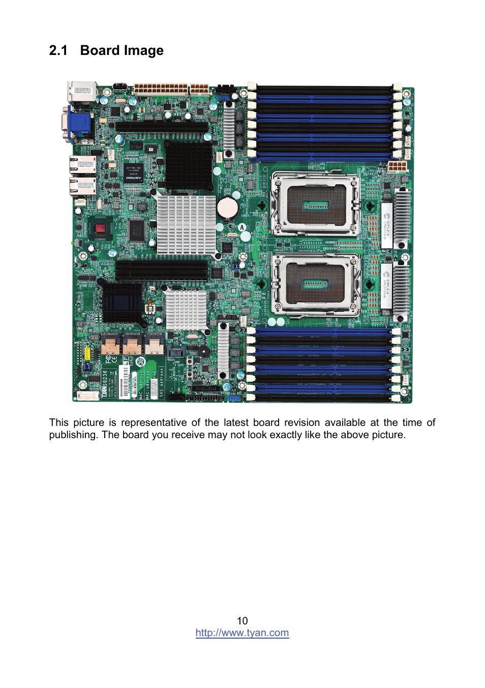 1 board image | Tyan Computer MITAC S8236 User Manual | Page 10 / 96
