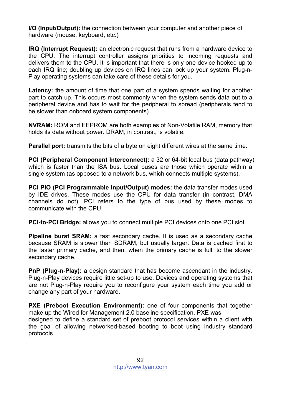 Tyan Computer MITAC S8236 User Manual | Page 92 / 96