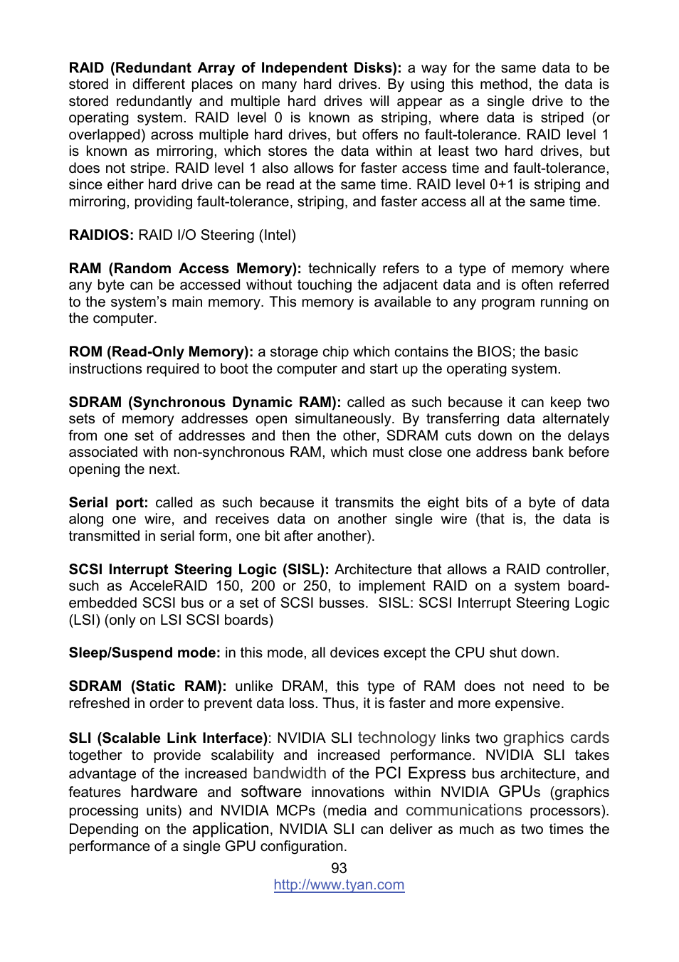 Tyan Computer MITAC S8236 User Manual | Page 93 / 96