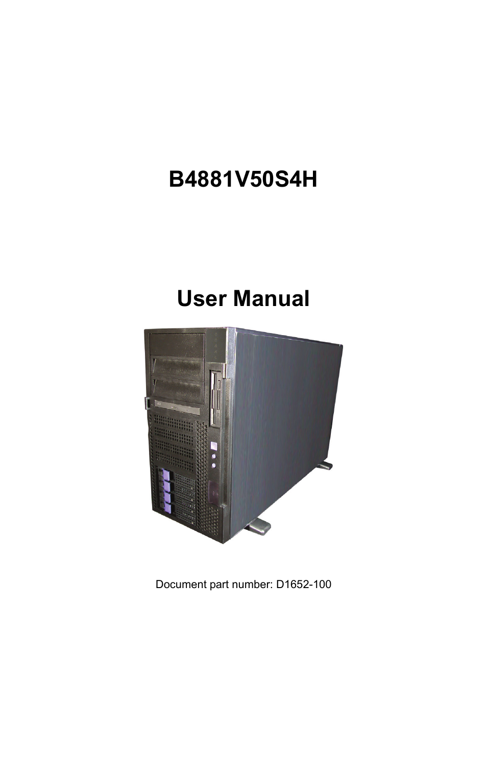 Tyan Computer Barebone System B4881V50S4H User Manual | 56 pages