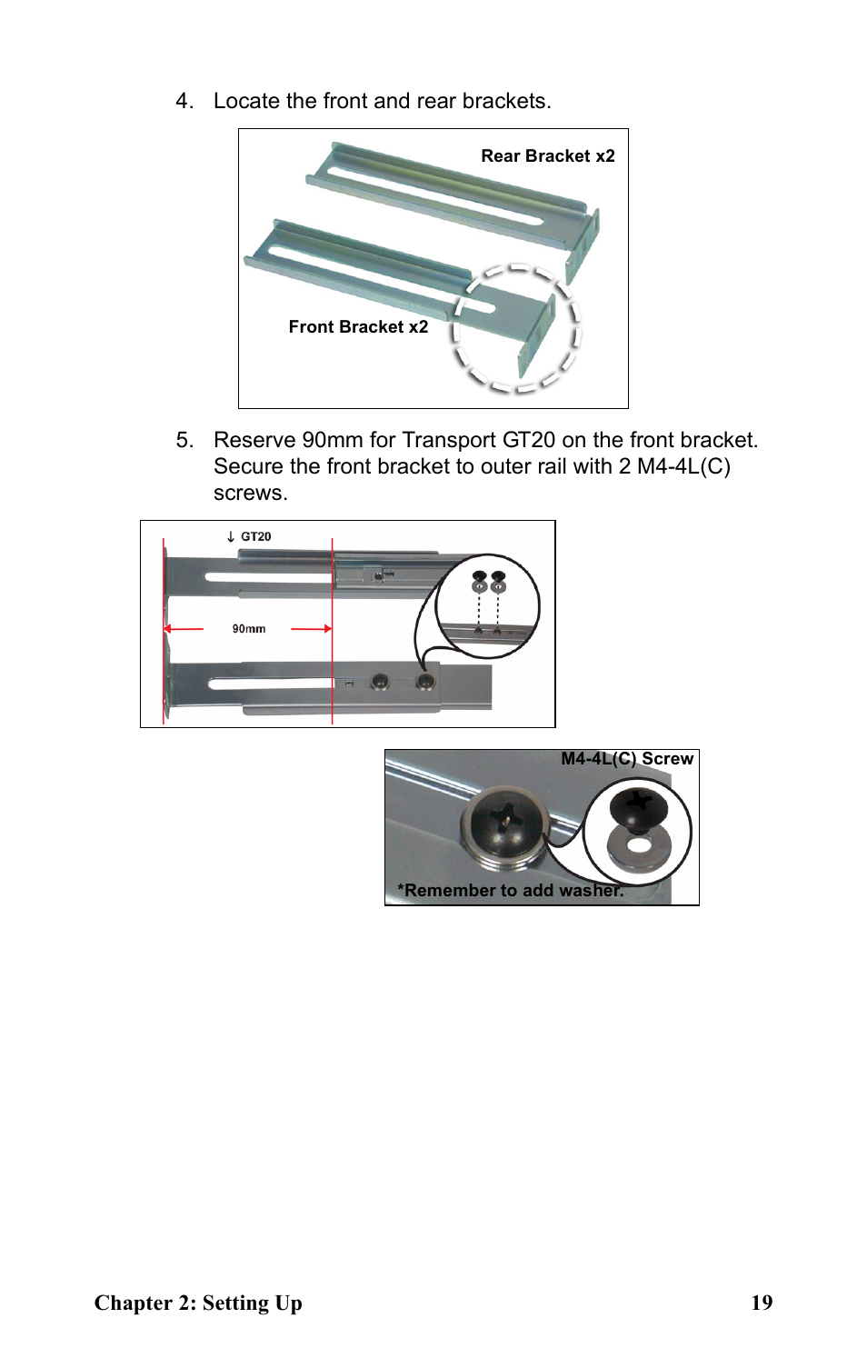 Locate the front and rear brackets | Tyan Computer Transport GT20 B5161 User Manual | Page 27 / 77