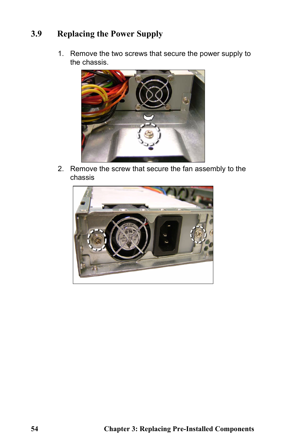 9 replacing the power supply | Tyan Computer Transport GT20 B5161 User Manual | Page 62 / 77