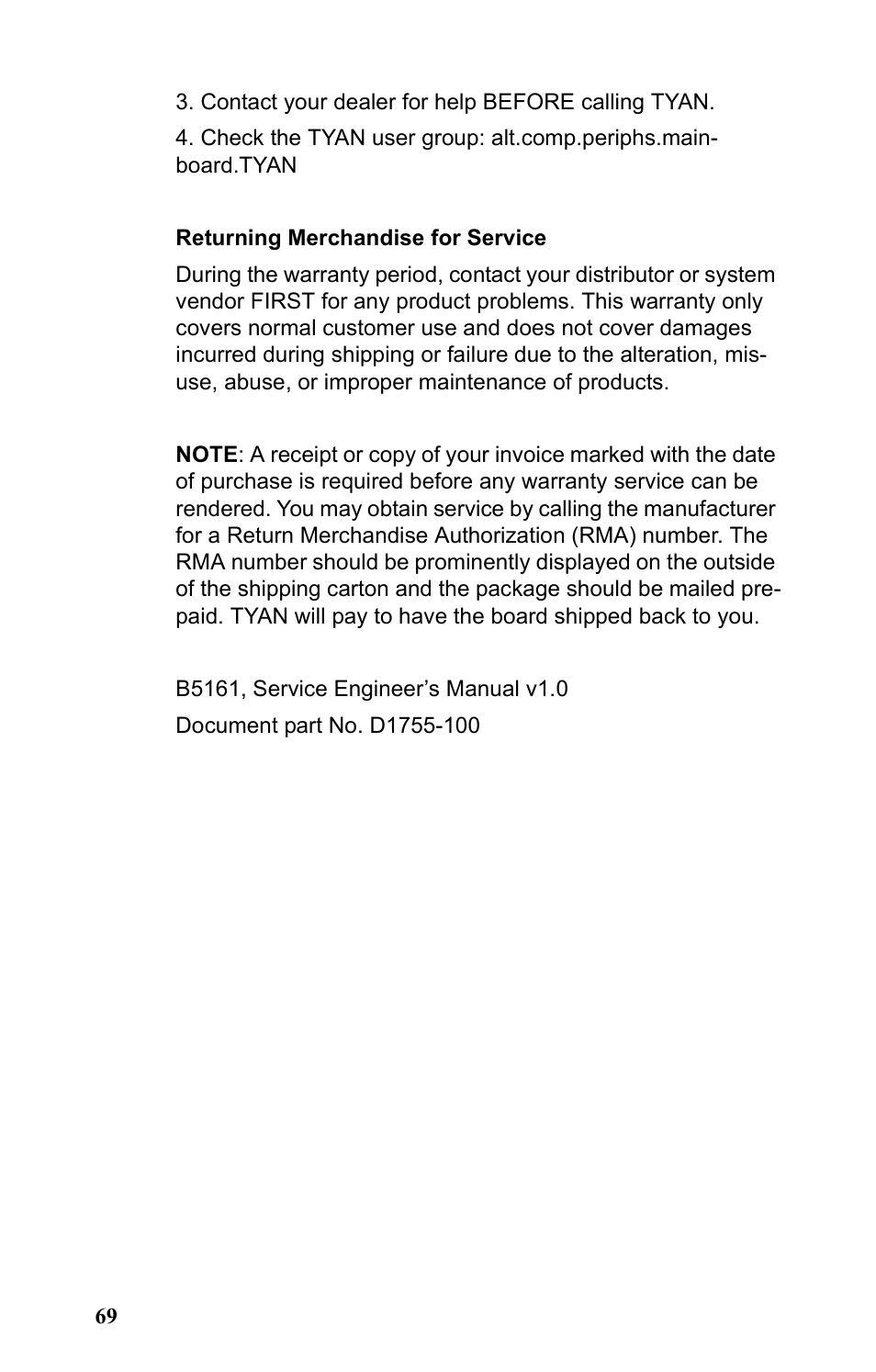 Tyan Computer Transport GT20 B5161 User Manual | Page 77 / 77