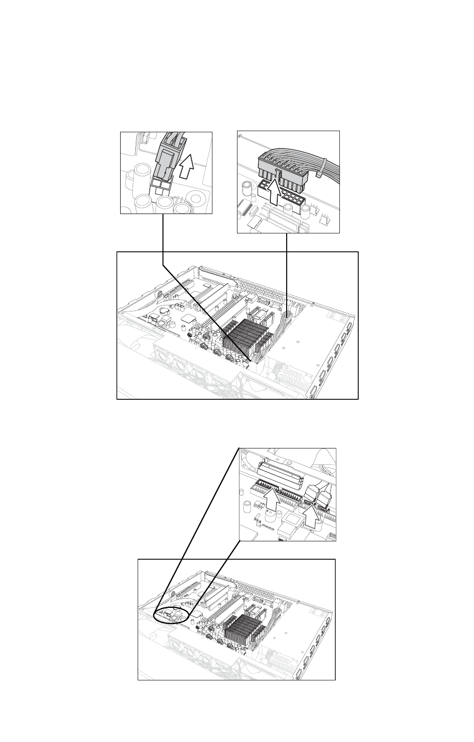 2 disconnecting cables, Disconnect the main and atx power cables, Main power | Tyan Computer GX21 User Manual | Page 44 / 112