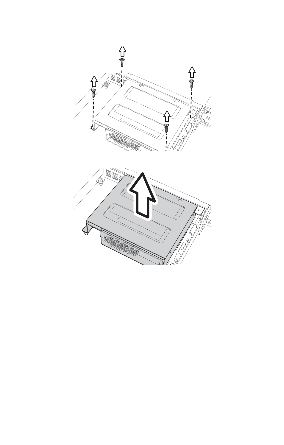 Lift the drive bay free from the chassis, Slide the cd-rom or fdd from the drive bay | Tyan Computer GX21 User Manual | Page 48 / 112