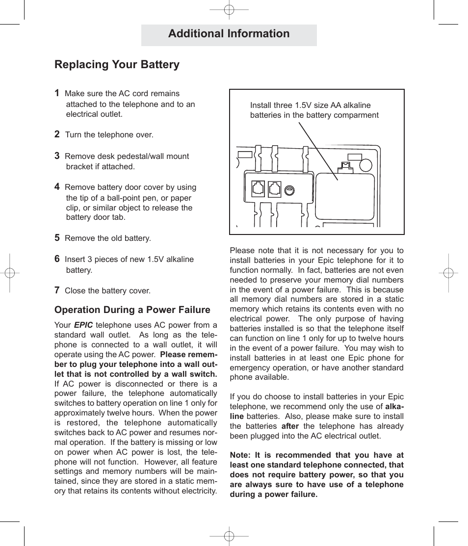 Additional information replacing your battery | TMC EV4500 User Manual | Page 120 / 137