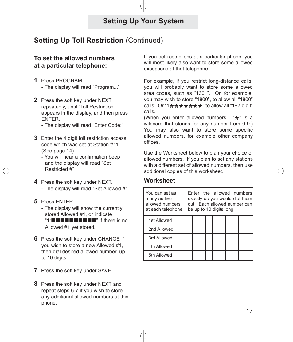 Setting up your system, Setting up toll restriction (continued) | TMC EV4500 User Manual | Page 31 / 137