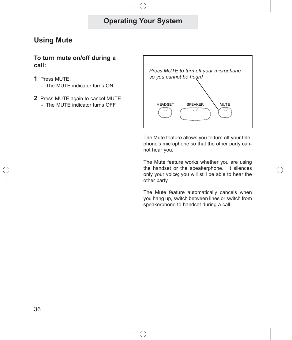 Using mute operating your system | TMC EV4500 User Manual | Page 50 / 137