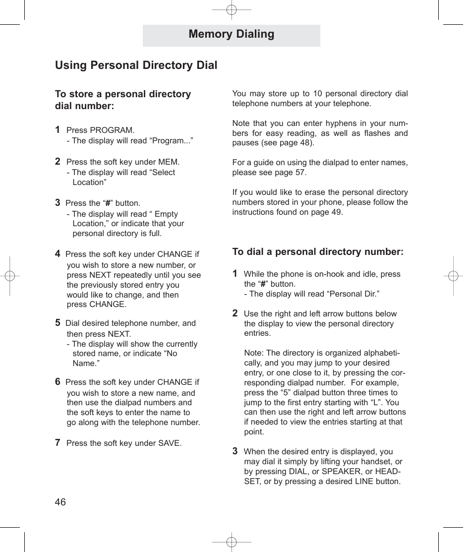 Using personal directory dial | TMC EV4500 User Manual | Page 60 / 137