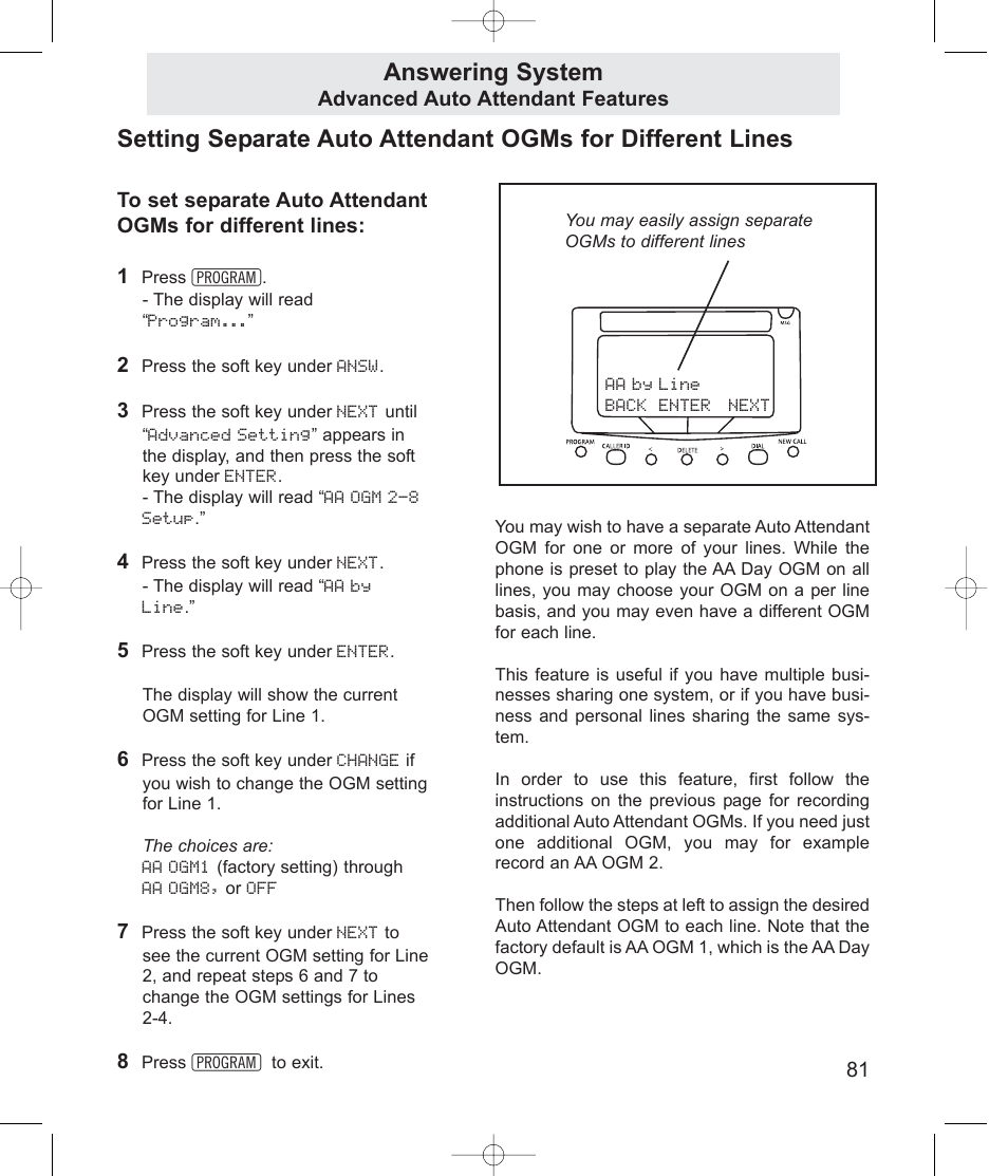 Answering system | TMC EV4500 User Manual | Page 95 / 137