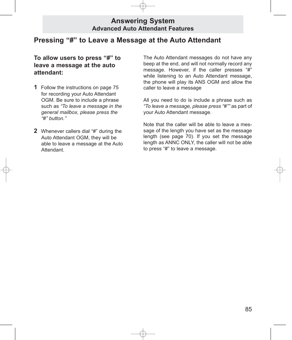 Answering system | TMC EV4500 User Manual | Page 99 / 137